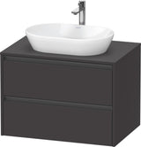 Duravit Ketho.2 Konsolen-Waschtischunterbau 800 mm betongrau matt mit 2 Schubkästen