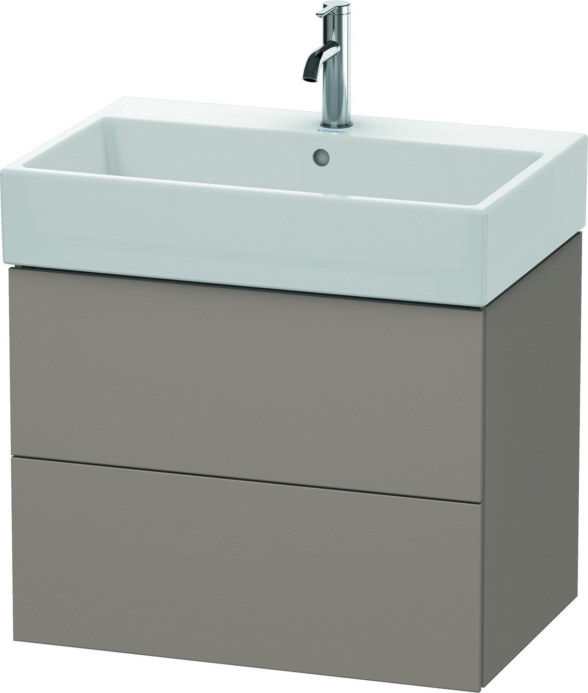 Duravit L-Cube Waschtischunterbau 684 mm, 2 Schubkästen, Weiß Matt, Wandmontage