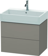 Duravit L-Cube Waschtischunterbau 684 mm, 2 Schubkästen, Weiß Matt, Wandmontage