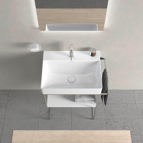 DURAVIT DuraSquare Metallkonsole höhenverstellbar mit Handtuchhalter links/rechts Chrom