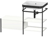 Duravit Waschtischset Happy D.2 Plus 1200x490mm Taupe Supermatt mit Hahnloch