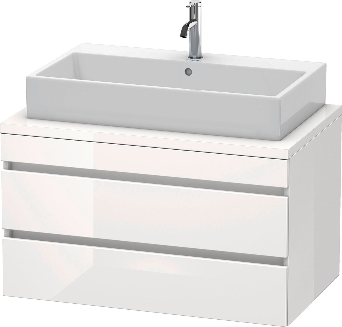 DURAVIT DuraStyle Konsolenwaschtischunterbau 900 mm Eiche Terra/Weiß Matt, 2 Schubkästen, wandhängend