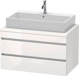 DURAVIT DuraStyle Konsolenwaschtischunterbau 900 mm Eiche Terra/Weiß Matt, 2 Schubkästen, wandhängend