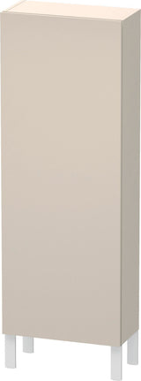 Duravit L-Cube Halbhochschrank 500 mm, 1 Tür links, betongrau matt, wandhängend, Soft-Close