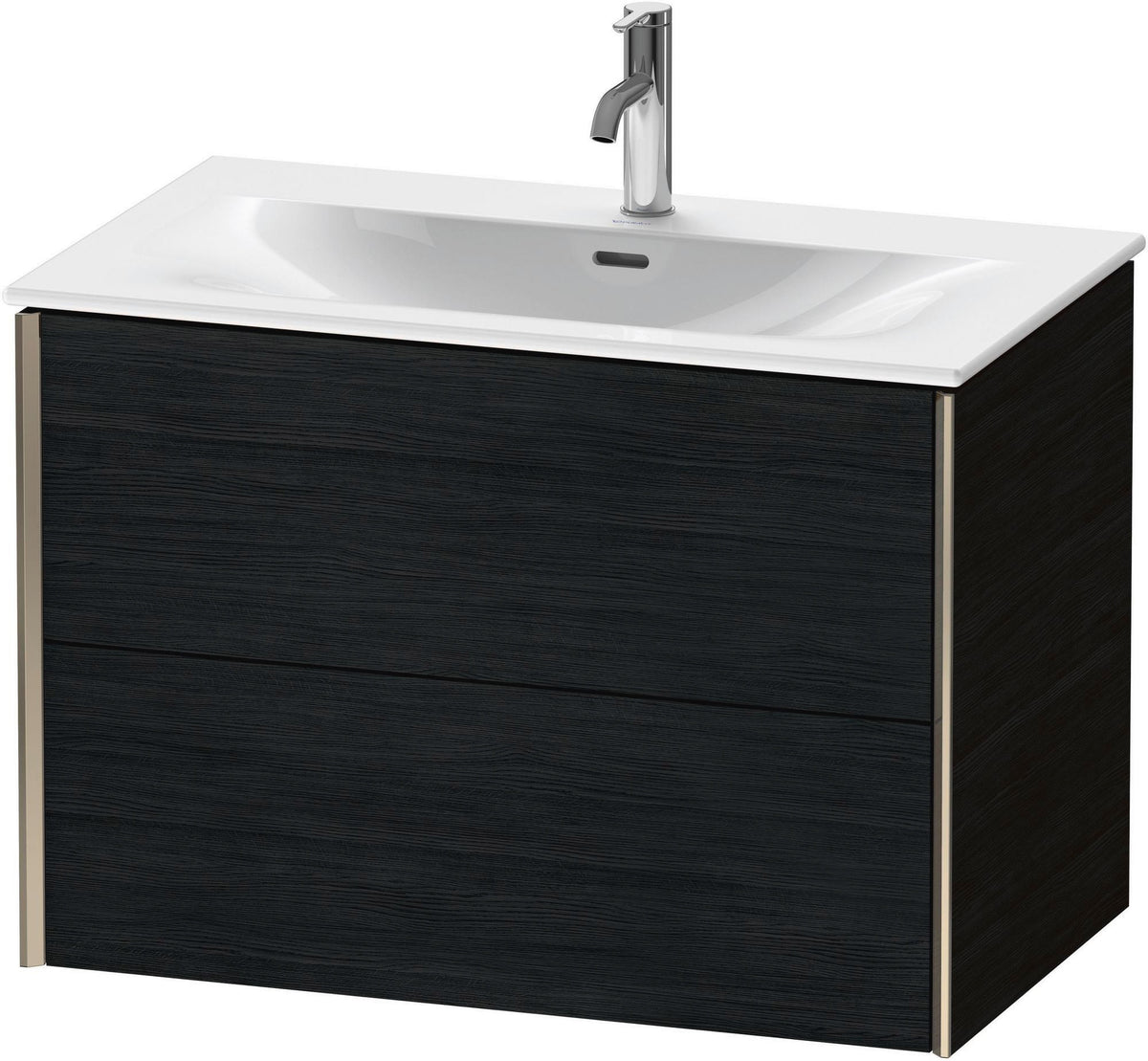 DURAVIT XViu Waschtischunterbau wandhängend 810 mm Eiche mit 2 Schubkästen und Push-Open