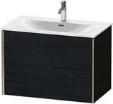 DURAVIT XViu Waschtischunterbau wandhängend 810 mm Eiche mit 2 Schubkästen und Push-Open