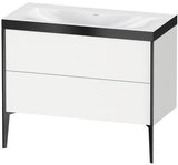 DURAVIT XViu Möbelwaschtischset 1000 mm mit Unterschrank Nussbaum und Keramikwaschtisch