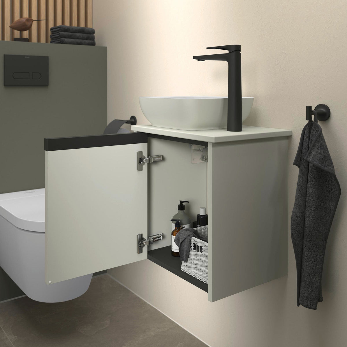 DURAVIT Sivida Aufsatzbecken Set mit Konsole 410x330mm Weiß ohne Hahnloch