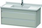 betongrau matt / 2 Schubladen / grau