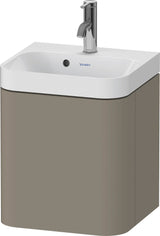 DURAVIT Happy D.2 Waschtischset 400x360mm Steingrau Seidenmatt mit Tip-On-Technik
