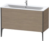 DURAVIT XViu Waschtischunterbau bodenstehend 1210 mm, 2 Auszüge, champagner matt/weiß matt