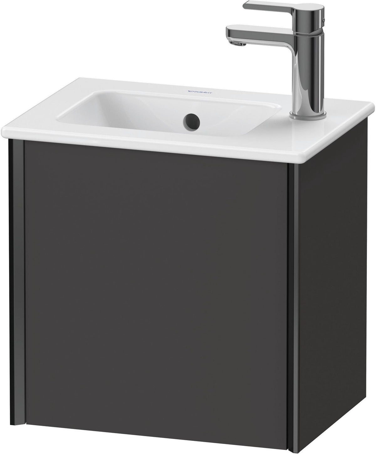 Duravit XViu Waschtischunterbau wandhängend 410 mm anthrazit matt 1 Tür mit Tip-on Technik