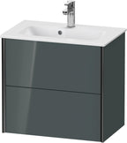 dolomiti grey hochglanz / Mitteldichte Faserplatte (MDF) / 2Schubk.,schwarz matt/dolom.grey