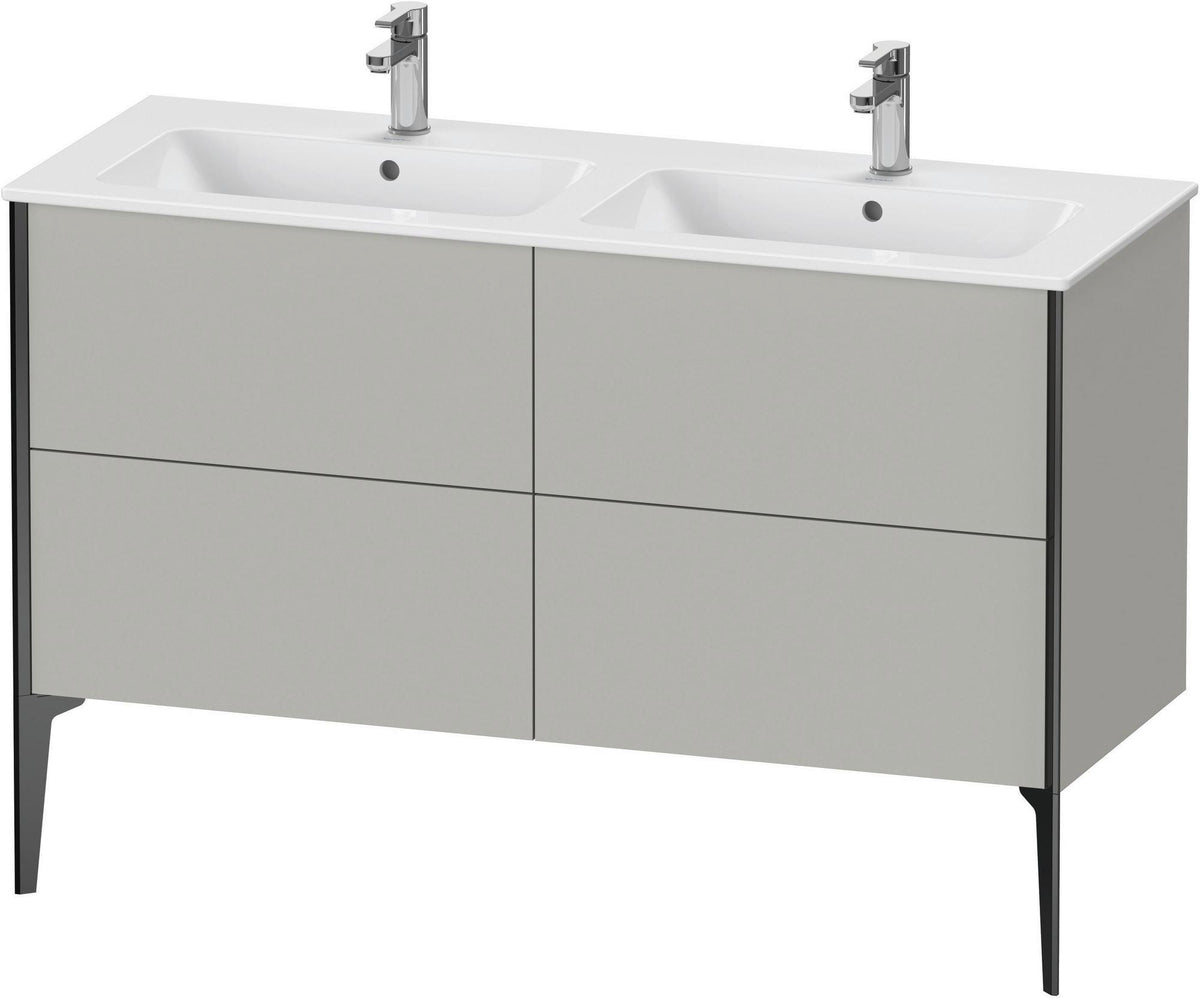 DURAVIT XViu Waschtischunterbau bodenstehend 1280 mm, 4 Auszüge, weiß matt – Tip-On