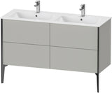 DURAVIT XViu Waschtischunterbau bodenstehend 1280 mm, 4 Auszüge, weiß matt – Tip-On