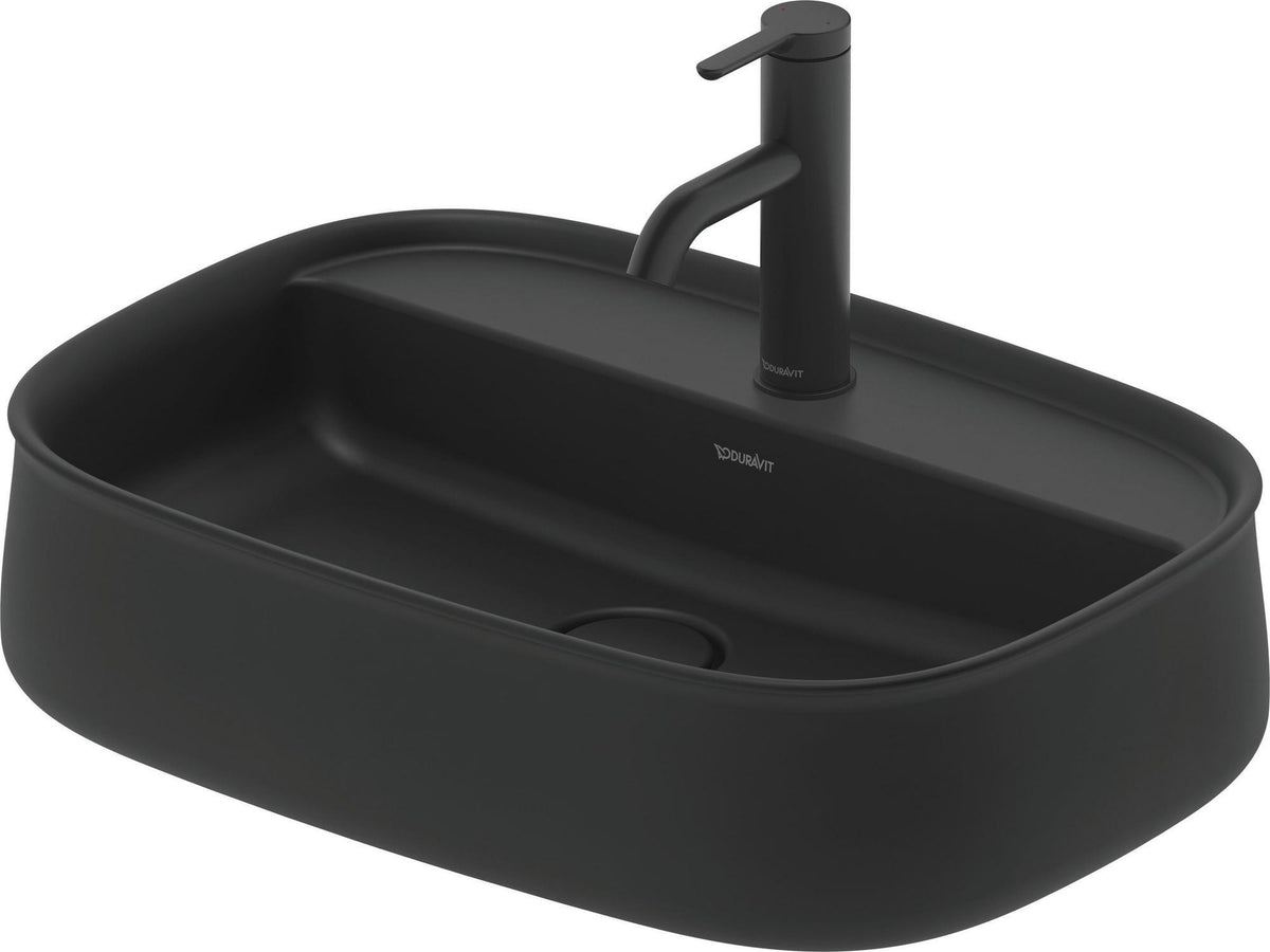 DURAVIT Zencha Aufsatzbecken 550 mm Weiß – mit Hahnlochbank, ohne Überlauf