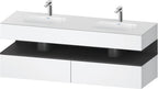 weiß / QA EWT m.Kon-WTU,1600x550x600mm,WPl:2 Ni-Bel,Weiß Matt,Ni:Graphit Matt,Dekor