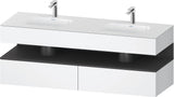DURAVIT Qatego Studio F. A. Porsche Waschtischset 1600 mm mit Konsolenwaschtischunterbau, 2 Auszüge