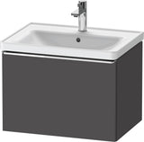 Duravit D-Neo Waschtischunterbau 634 mm betongrau matt mit Bronze-Griff und Soft-Close-Auszug