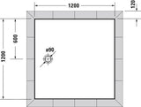 DURAVIT Tempano Duschwanne 800x800x40 mm Weiß – Quadratisch, flächenbündig, Sanitäracryl