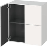 Duravit L-Cube Halbhochschrank 700 mm, 2 Türen, Taupe matt, Soft-Close, wandhängend