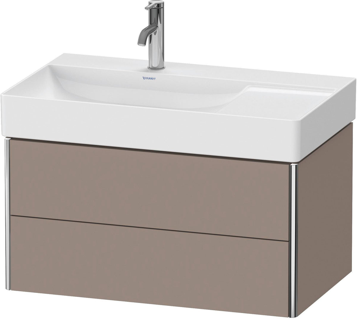 Duravit XSquare Waschtischunterbau 784 mm wandhängend, 2 Schubkästen, weiß matt, mit Tip-On-Technik