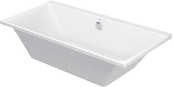DURAVIT P3 Comforts Badewanne 1900 x 900 mm Weiß Einbauwanne mit 2 Rückenschrägen