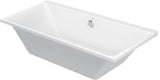 DURAVIT P3 Comforts Badewanne 1900 x 900 mm Weiß Einbauwanne mit 2 Rückenschrägen