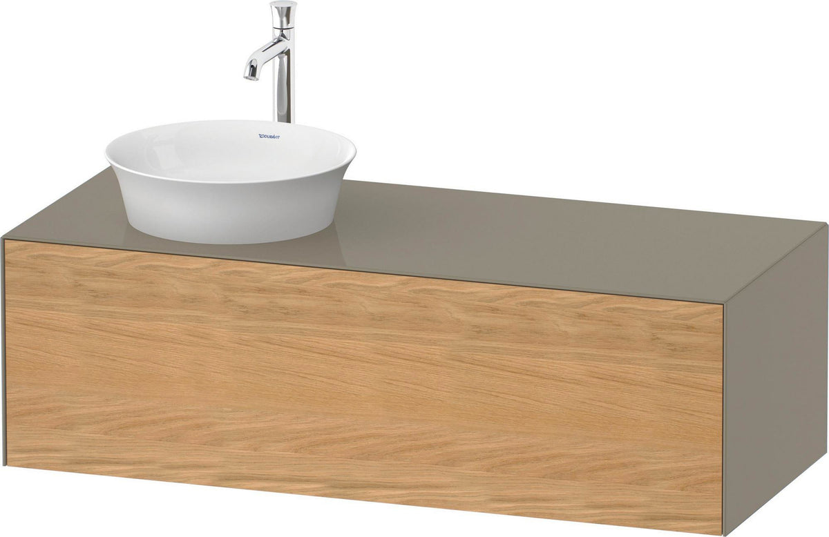 DURAVIT White Tulip Waschtischunterbau 1300 mm graphit seidenmatt mit LED-Innenbeleuchtung und Tip-On-Technik