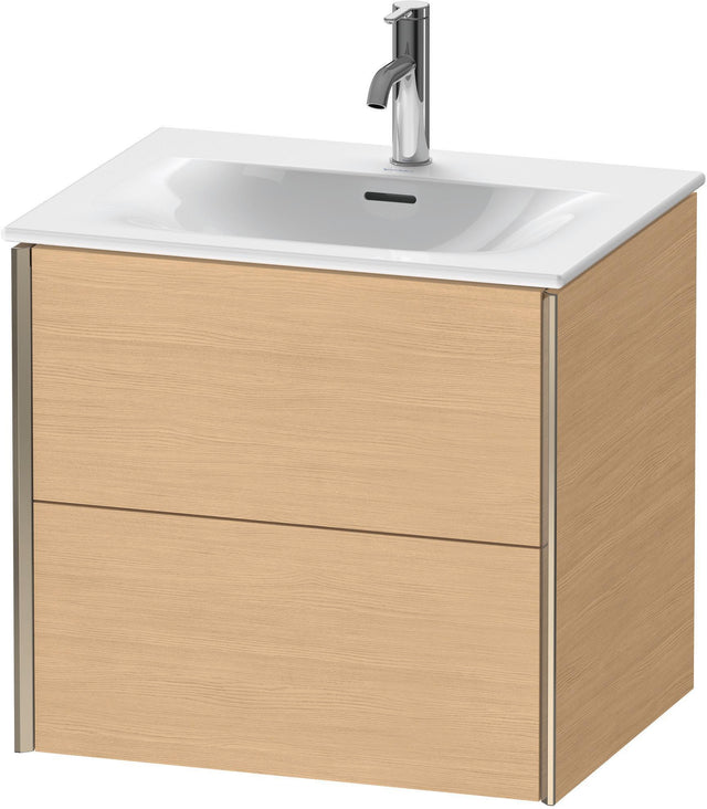 DURAVIT XViu Waschtischunterbau wandhängend 610 mm Eiche Natur mit 2 Schubkästen