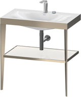 Duravit XViu Waschtischunterbau 800 mm mit Möbelwaschtisch, Metallkonsole, champagner matt/schwarz hochglanz