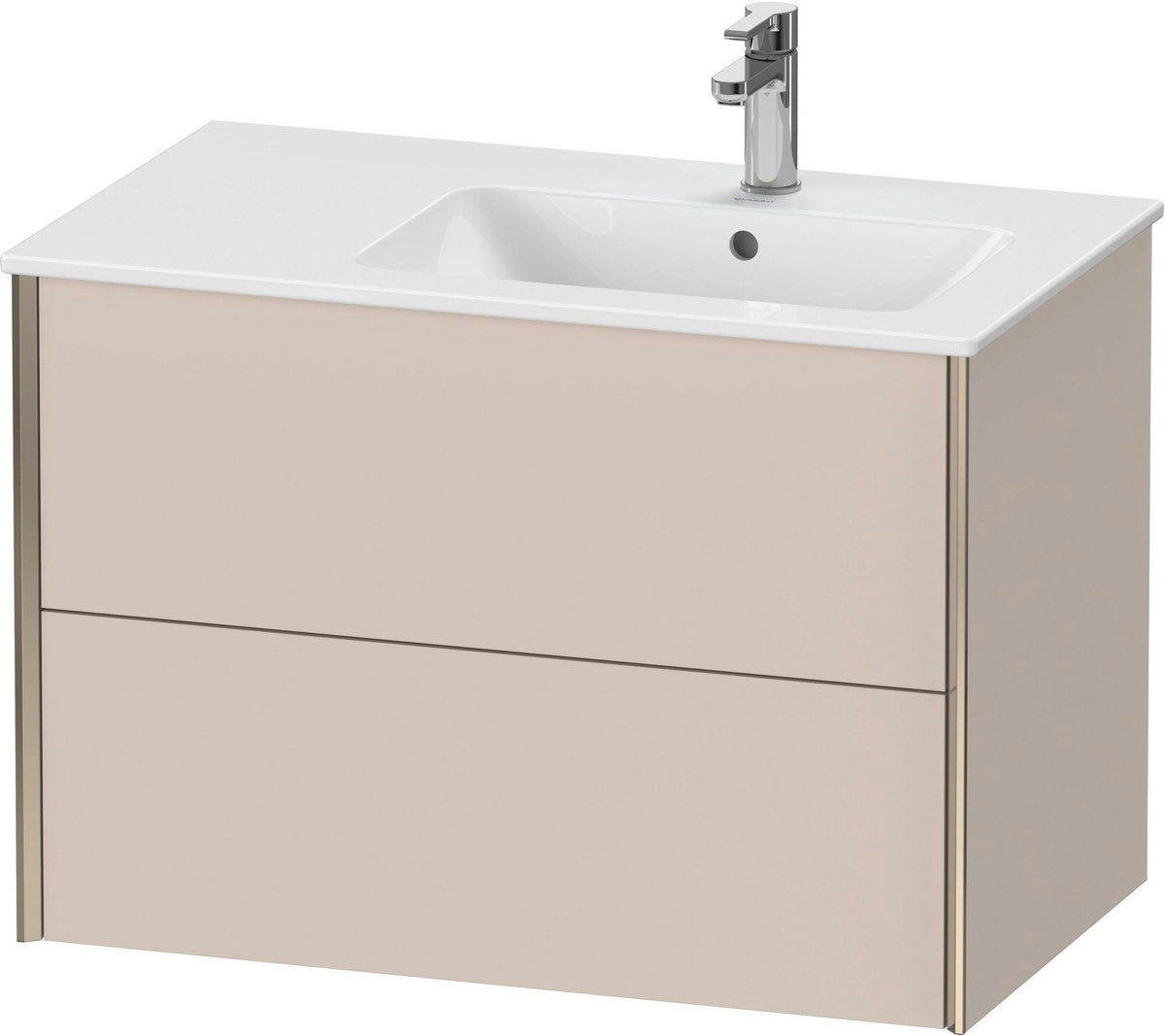 DURAVIT XViu Waschtischunterbau wandhängend 810 mm, 2 Schubkästen, weiß matt