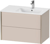 DURAVIT XViu Waschtischunterbau wandhängend 810 mm, 2 Schubkästen, weiß matt