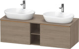 Duravit D-Neo Konsolenwaschtischunterbau 1400 mm Eiche Terra Matt, wandhängend, 2 Auszüge