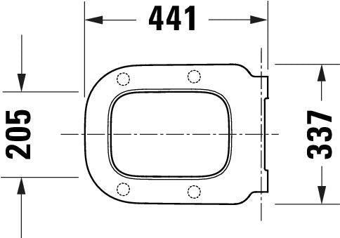 DURAVIT Univavo WC-Sitz eckig tief 448mm mit Absenkautomatik, abnehmbar, Edelstahl-Scharniere, Weiß