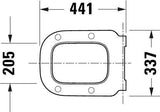 DURAVIT Univavo WC-Sitz eckig tief 448mm mit Absenkautomatik, abnehmbar, Edelstahl-Scharniere, Weiß