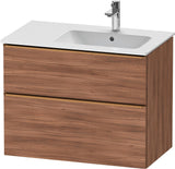 DURAVIT D-Neo Waschtischunterbau 810 mm Weiß Matt mit Bronze Griff und Soft-Close