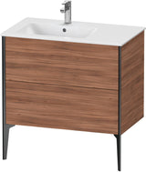 Duravit XViu Waschtischunterbau bodenstehend 810 mm mit 2 Auszügen, weiß matt, Tip-On Technik