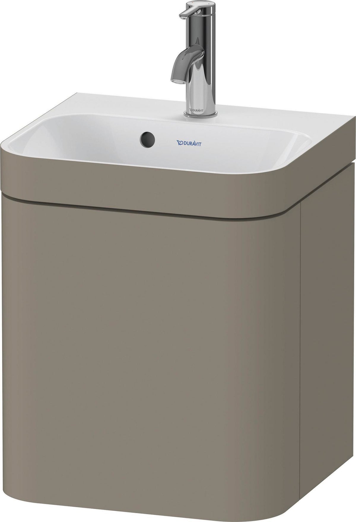 DURAVIT Happy D.2 c-bonded Waschtischset 400x360x480 mm mit 1 Tür links, Taupe seidenmatt