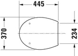 DURAVIT WC-Sitz Universal Weiß mit Absenkautomatik und Edelstahl-Scharnieren
