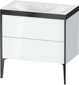 Duravit XViu c-bonded Waschtischset bodenstehend 800 mm mit 2 Auszügen, Push-Open und Soft-Close