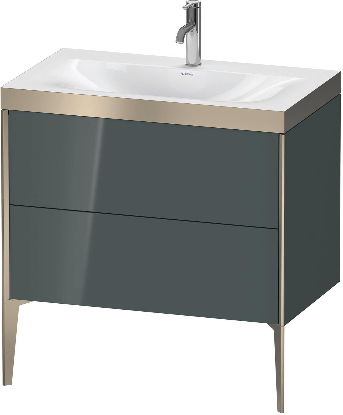 DURAVIT XViu c-bonded Waschtischset bodenstehend 800 mm mit 2 Auszügen und Push-Open