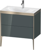 Mitteldichte Faserplatte (MDF) / 2Ausz.,1Hl,champ.matt/dolom.grey / dolomiti grey hochglanz