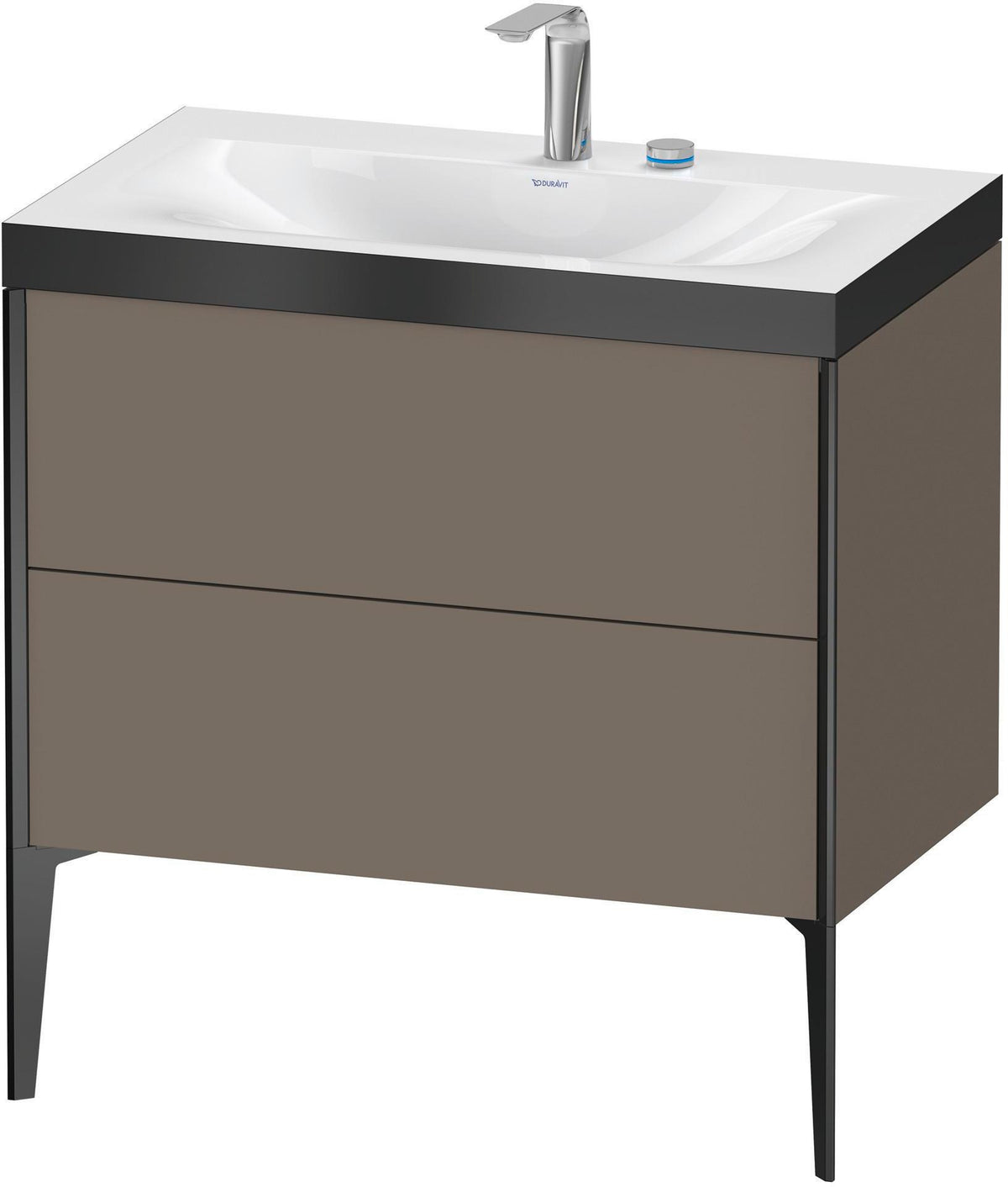 Duravit XViu c-bonded Waschtischset bodenstehend 800 mm mit 2 Auszügen, Push-Open und Soft-Close