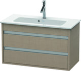 Duravit Ketho Waschtischunterbau 800 mm betongrau matt mit 2 Schubkästen und Soft-Close