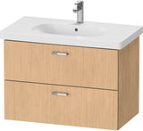 Duravit XBase Waschtischunterbau wandhängend 600 mm, 2 Schubladen, weiß matt – Soft-Close