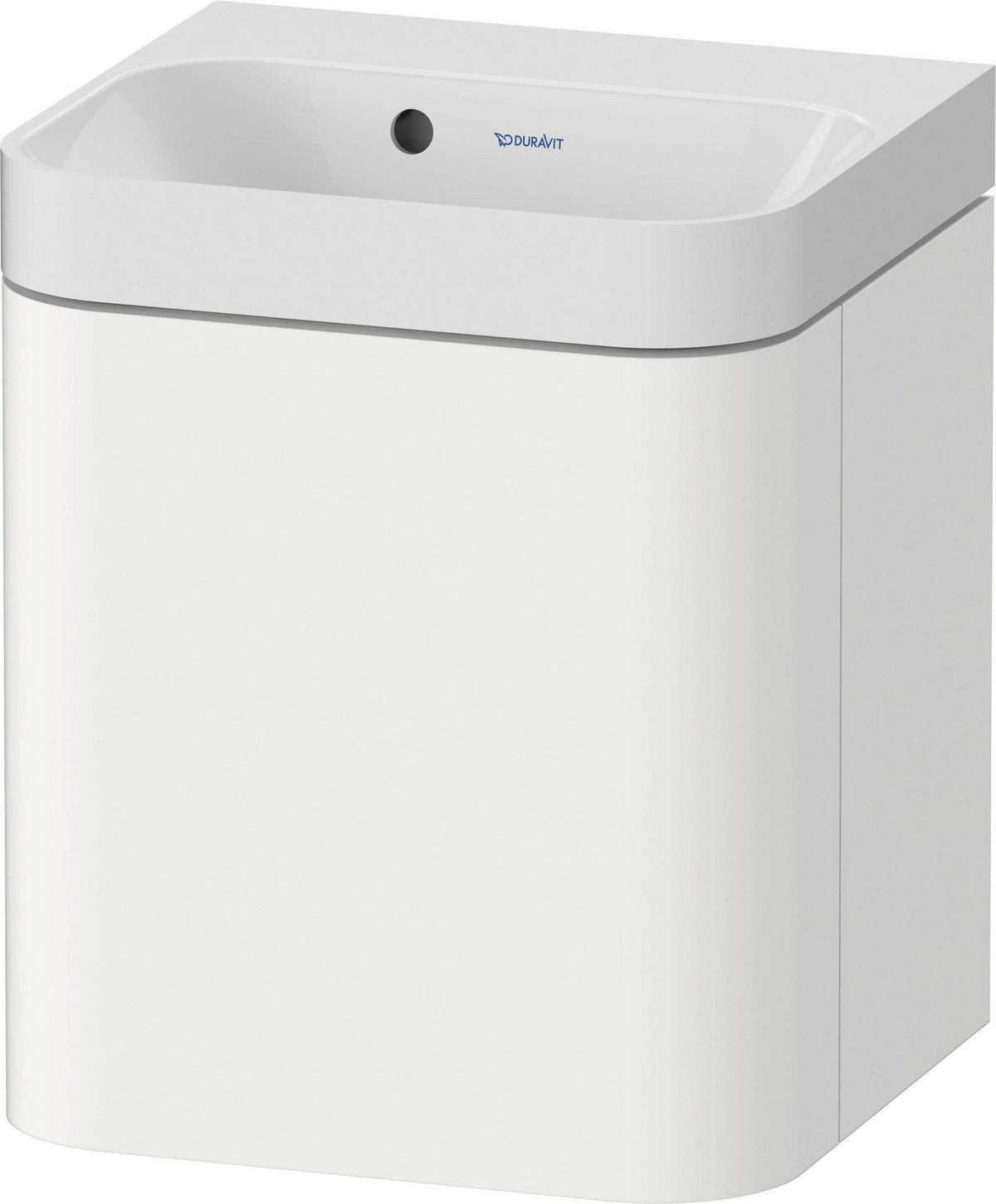 Duravit Happy D.2 c-shaped Waschtischset wandhängend 400x360x480 mm mit Überlauf und HLB in Weiß