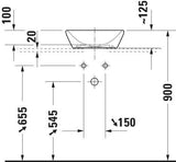 Duravit D-Neo Aufsatzbecken 400x400mm Weiß mit HygieneGlaze – Quadratisches Design