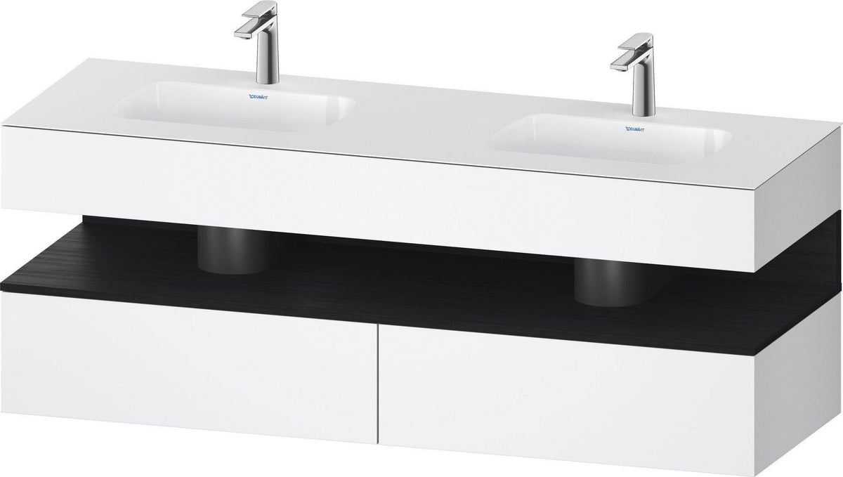 DURAVIT Qatego Studio F. A. Porsche Waschtischset 1600 mm mit Konsolenwaschtischunterbau, 2 Auszüge