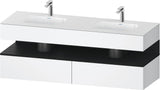 DURAVIT Qatego Studio F. A. Porsche Waschtischset 1600 mm mit Konsolenwaschtischunterbau, 2 Auszüge